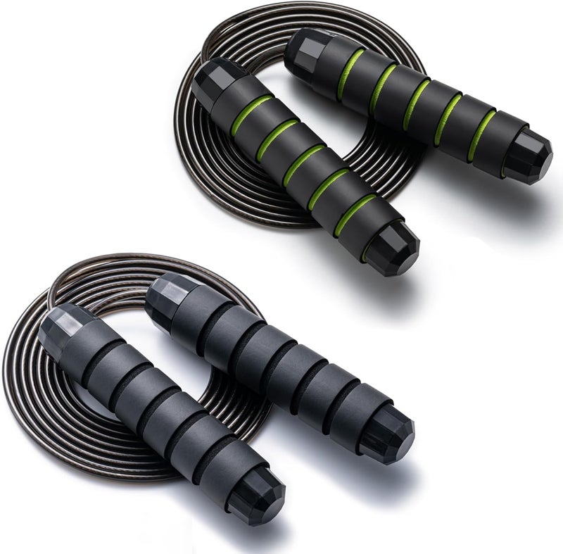 BOOMIBOO Jump Rope, Adjustable Jump Ropes,Skipping Rope Tangle-Free Rapid Speed with Ball Bearings for Women Men Kids,Exercise & Slim Body Jumprope at Home School Gym - Image 1